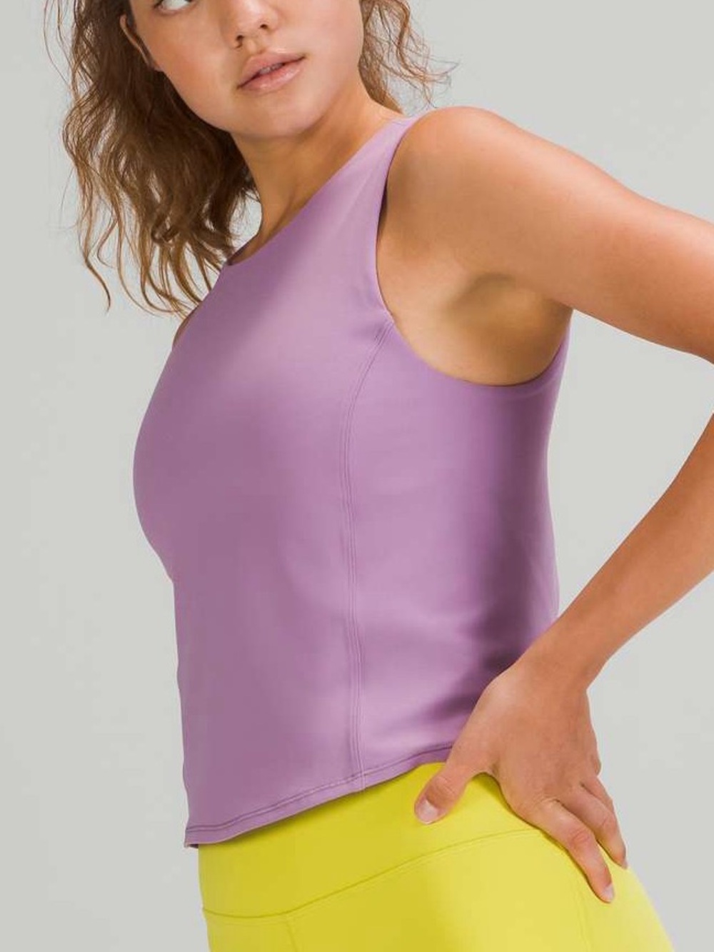 Lululemon Nulu Twist Back Yoga Tank Top Size 8 Purple
